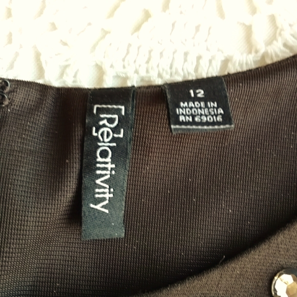 Sparkly Sleeveless Dress by Relativity - Dark Brown - 12 - Picture 15 of 15